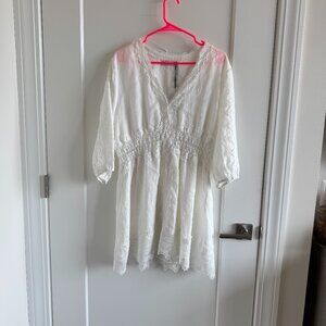 Zara mini white embroidered dress size XXL NWT